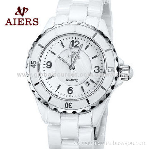 New Design High-quality Luxury Ceramic Watches for Ladies, 3ATM Waterproof, Japan Quartz Movement